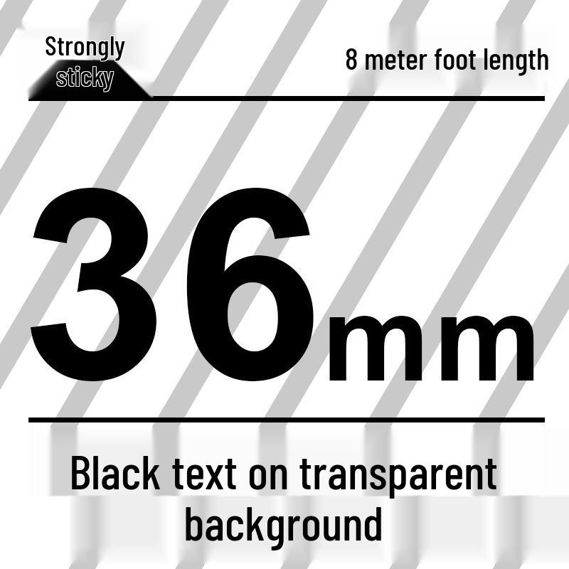 Compatible Brother 12mm Label Maker Ribbon: PT-E100B/D210/D450/115B, Laminated Self-Adhesive