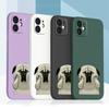 Samsung Galaxy A14 A24 A54 A34 для iPhone 11 12 13 14 15 Pro Max Xiaomi Redmi 13C Huawei Straight Edge Мягкий чехол для телефона NY1 Animal Cute Мопс