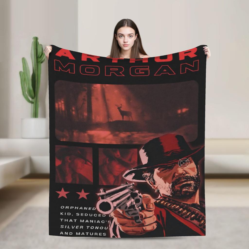 Плед Arthur Morgan Ультрамягкий Плед-покрывало для кровати 50x60 дюймов Различные размеры Пледы и одеяла