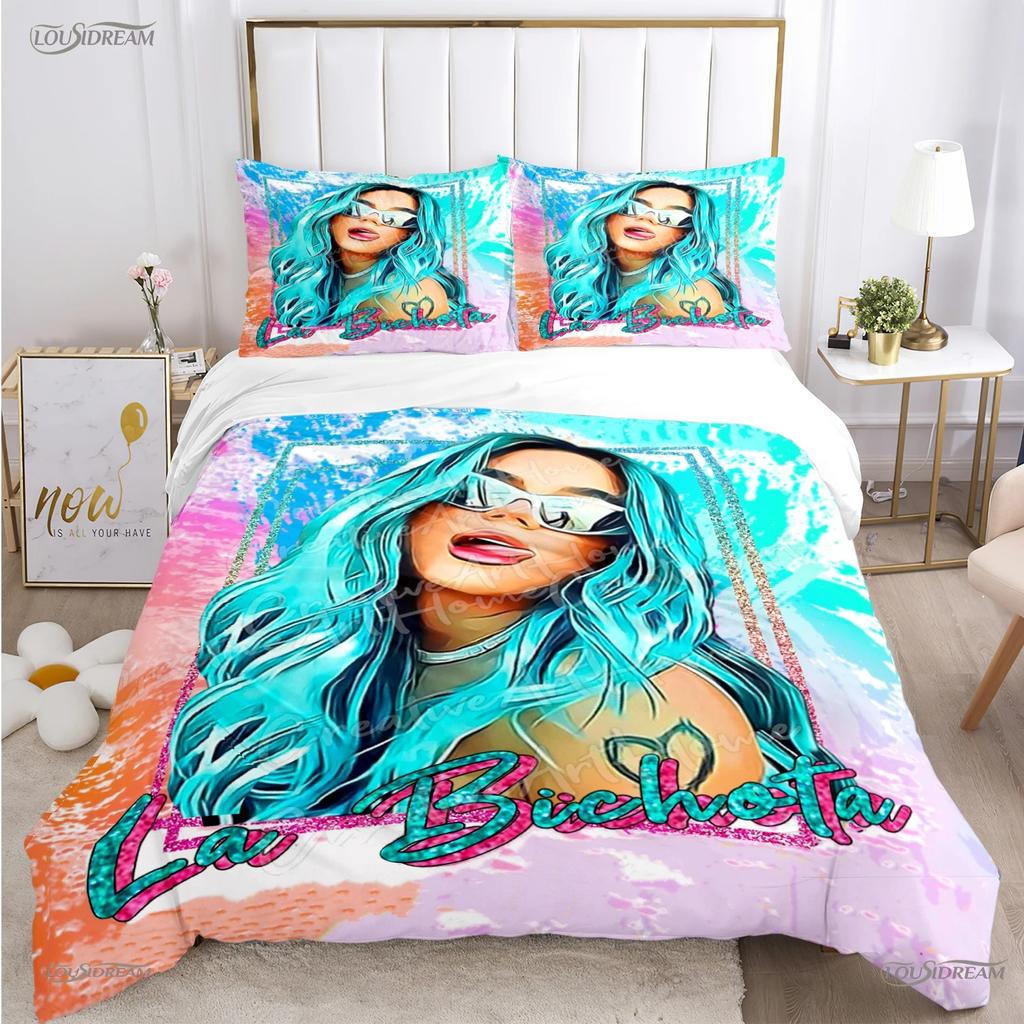 Сексуальный Karol G Singer All Season Duvet Cover Одеяло Постельное белье Мягкий пододеяльник и наволочки Подростки SingleDoubleQueenKing