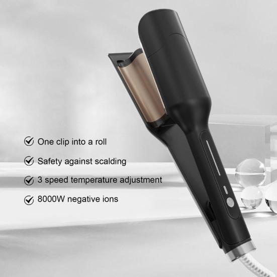 28 мм щипцы для завивки в форме яичного рулета с 3 регулируемыми температурами, бигуди для французских волн, быстрый нагрев, электрические щипцы для завивки волос, женские волнистые щипцы для завивки волос