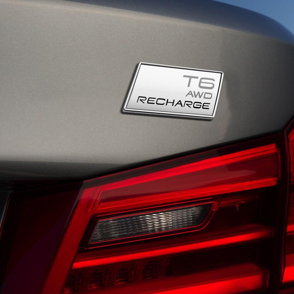 Наклейка с логотипом AWD RECHARGE, багажник автомобиля, эмблема, значок, наклейка для XC60 XC90 XC70 XC40 S80 S90 S60 S70 V90 V60 V40 T3 T4 T5 T6 T8 B5 B6