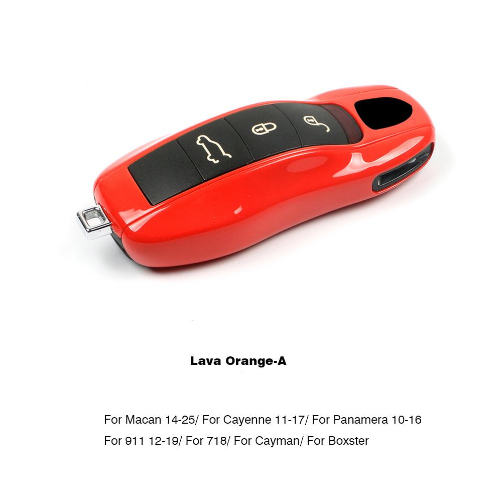 UZAI1 For Porsche Panamera Cayenne Macan 718 Cayman Boxster 911 Taycan Car 92 Personalized Key Case Protective Shell Remote Fob Cover
