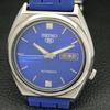 ЯПОНИЯ ВИНТАЖ SEIKO 5 АВТОМАТИЧЕСКИЕ 7009A МУЖСКИЕ ЧАСЫ С СИНИМ ЦИФЕРБЛАТОМ a701514-5