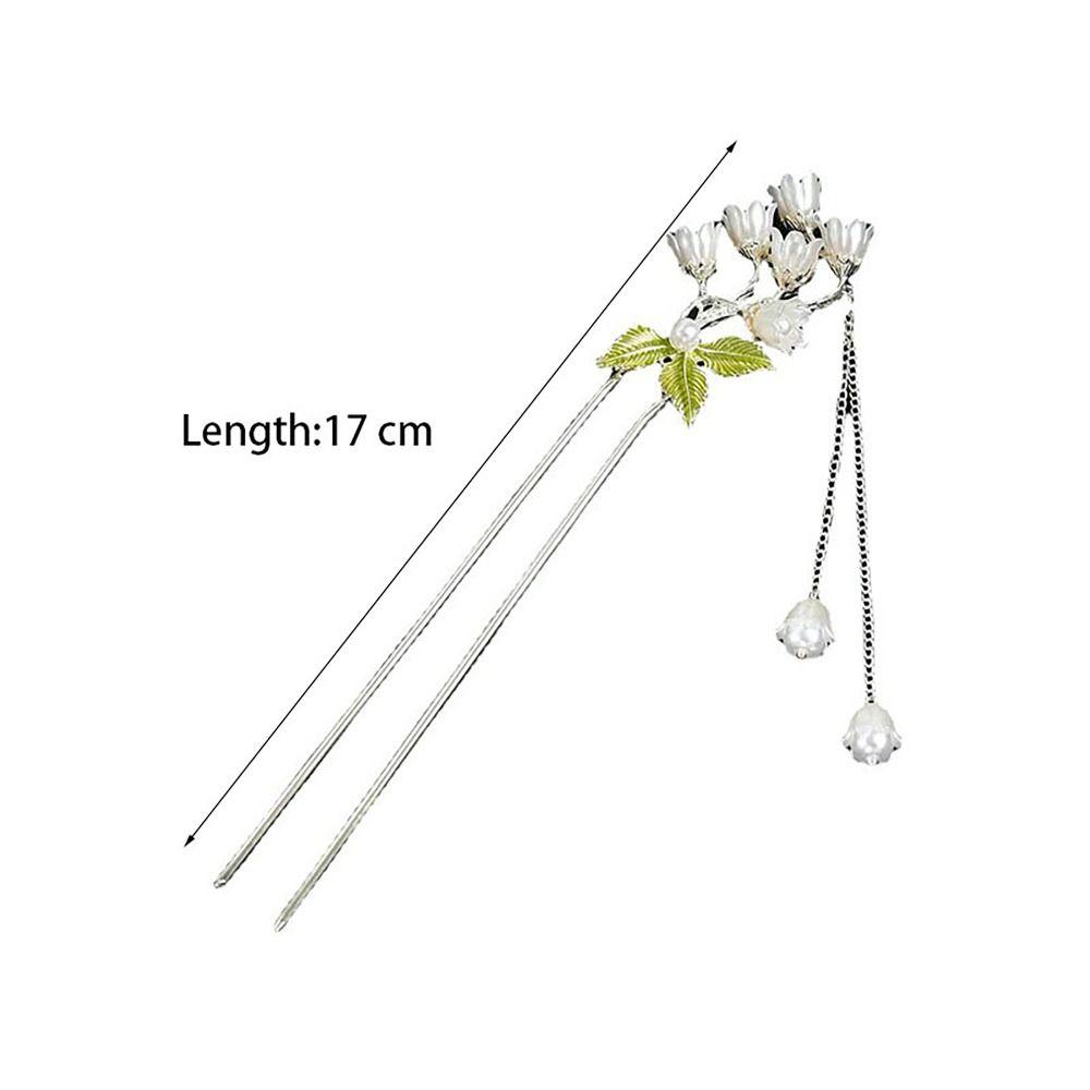 Flower Tassel Hairpin Ancient Style Hair Insert Elegant Hair Sticks  Hanfu