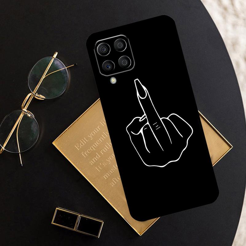 Cartoon Middle Finger For Samsung Galaxy M12 M13 M14 M15 M35 M55 M34 M54 M33 M53 M21 M31 M11 M32 M52 M06 M16 Case