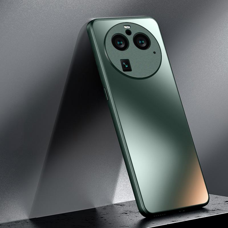 Luxury AG Silicone Matte Glass Case For Oppo Find X5 X6 Reno 5 6 8 Lite 9 Realme 11 Pro Plus Frosted Camera Lens Protective Case