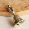 Brass Handicraft Scripture Bell Button Wind Bell Creative Gift Home Decorations Keychain Pendant Christmas Tree Pendant