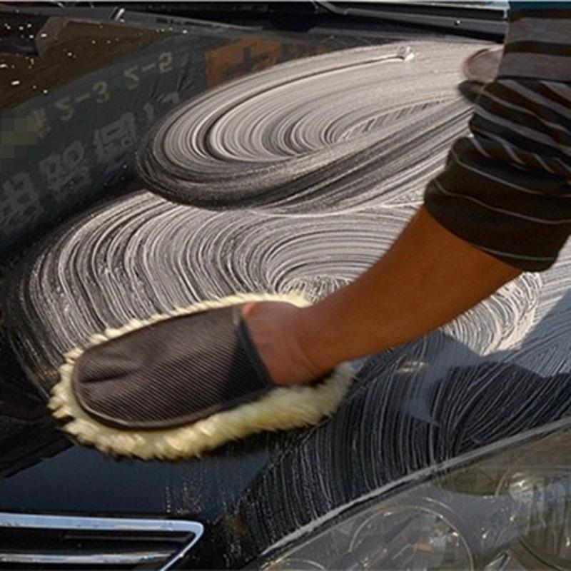 Щетка для чистки автомобиля Шерстяные мягкие перчатки для мытья автомобиля Чистящая щетка Уход за мойкой мотоцикла Автомобильный стиль автомобиля