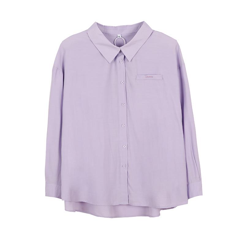 Korean gentle, simple and generous shirt women's spring new large-size women's clothing to cover meat and sun protection, with 210176.