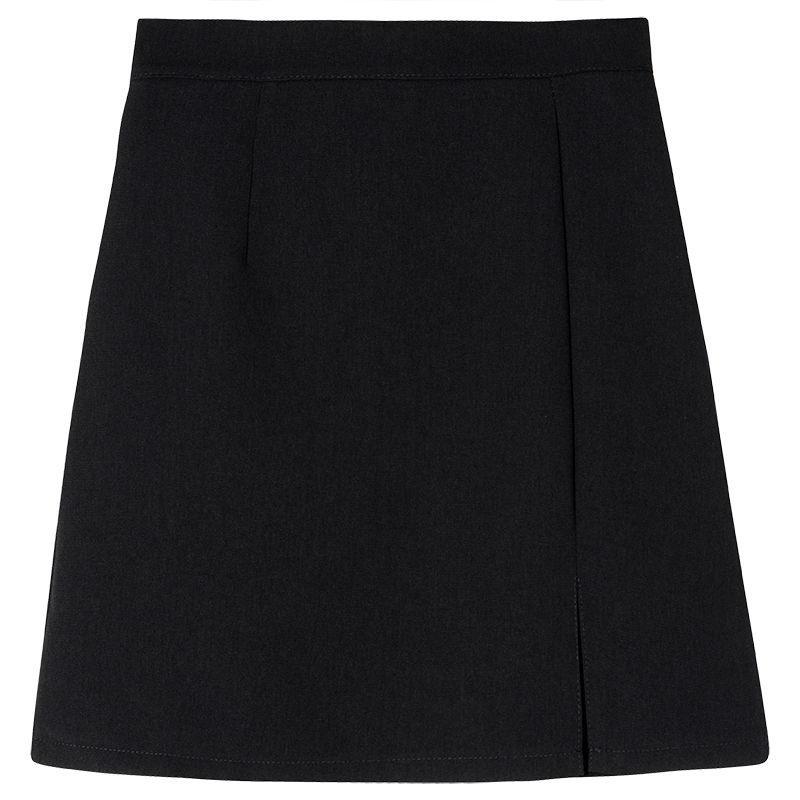 Женская сексуальная юбка, короткая однотонная юбка-трапеция с разрезом на молнии, мини-юбка