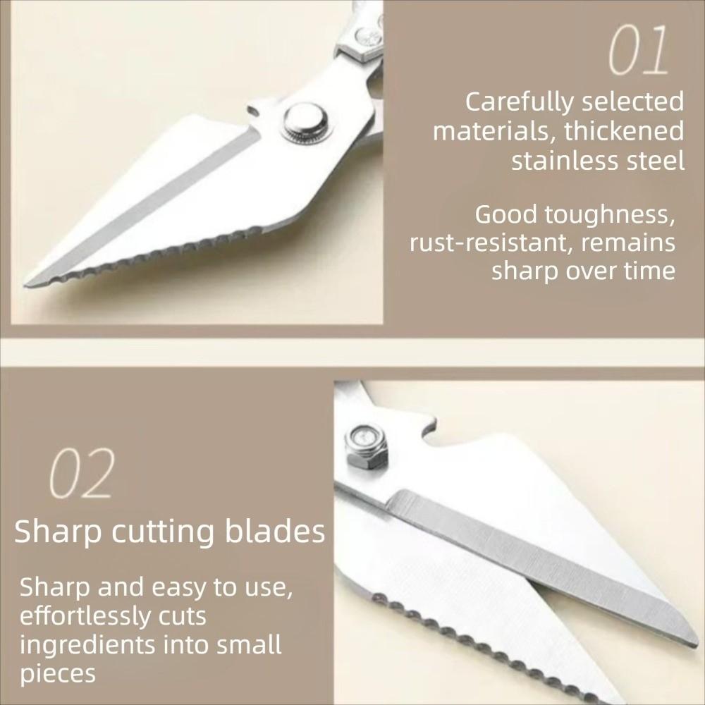 Stainless Steel Poultry Shears Ultra Sharp Chicken Bone Scissors Boning Scissors  For Camping