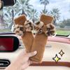 Car Seat Belt Shoulder Cover High-grade Leopard Print Winter Plush Car Anti-choke and Anti-friction Seat Belt Shoulder Protector