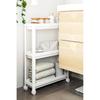 Rolling Shelving 3 Tiers Bathroom Shelf Kitchen Shelf Serving Table Organizer