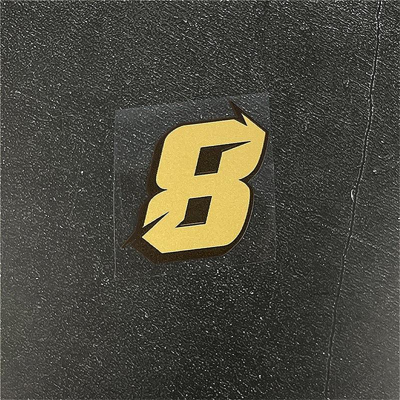 1PC Matte Gold Number 0-9 Motorcycle Stickers Waterproof for DIY Motorbike Fuel Tank Helmet Windshield Universal Vinyl Decals