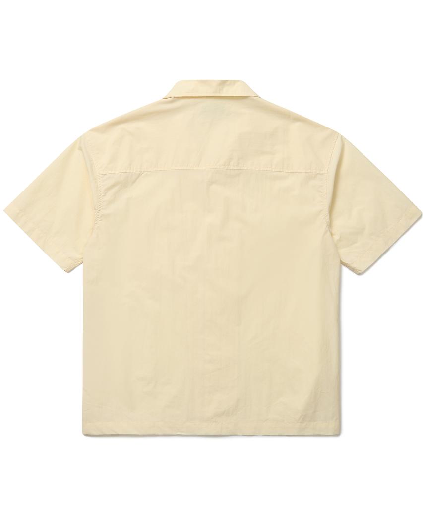 CONNECT KINLOCH Cotton/Nylon Open Collar Shirt (Butter)