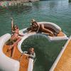 Inflatable Floating Pad Multi-Person Pool Float Party Platform Foldable Lounge Chair Thickened Float Raft Portable Water Mat