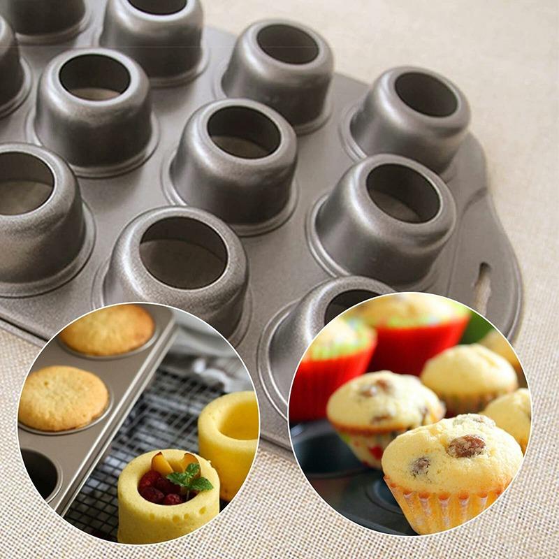 Мини-форма для выпечки Deluxe, 12 чашек для чизкейка, противень для торта с антипригарным покрытием, кекс для кексов