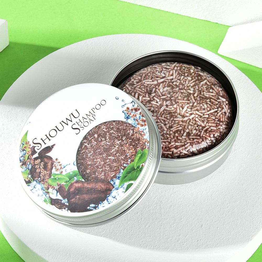 Polygonum Multiflorum Натуральный шампунь для волос Мыло Чистое растение Шампунь для улучшения мыла для корней волос