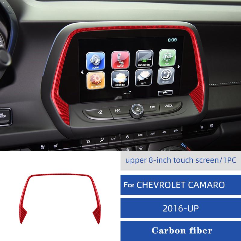 For Chevrolet Camaro 2016-UP Center Console Gear Carbon Fiber Cover Car Accessories Interior Stickers