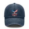 USA Flag Eagle Baseball Cap - Adjustable Vintage Washed Polyester Cap Lightweight Breathable Unisex Outdoor Sports Baseball Hat, Perfect Gift For