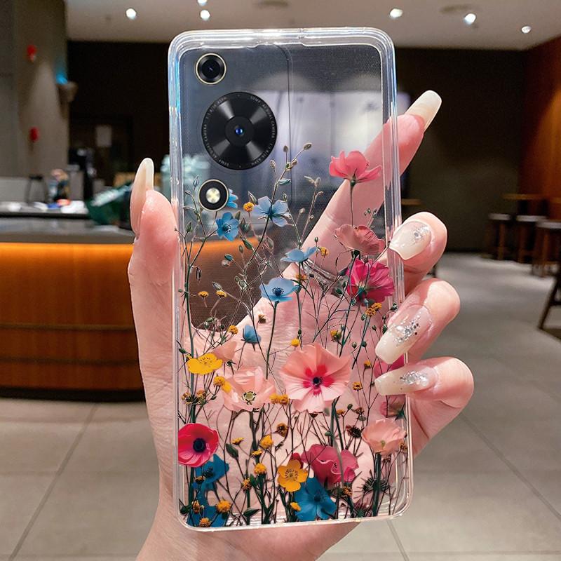Для Huawei Nova Y63 Чехол NovaY63 Y 63 Чехол для телефона Прозрачный Силиконовый Модный Цветочный ТПУ Мягкие Чехлы для Huawei Nova Y72s Задние Крышки