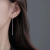 Простые стильные серьги-капли с кисточками для женщин, длинные висячие серьги, аксессуары для пирсинга, тонкие мини-модные украшения для ушей