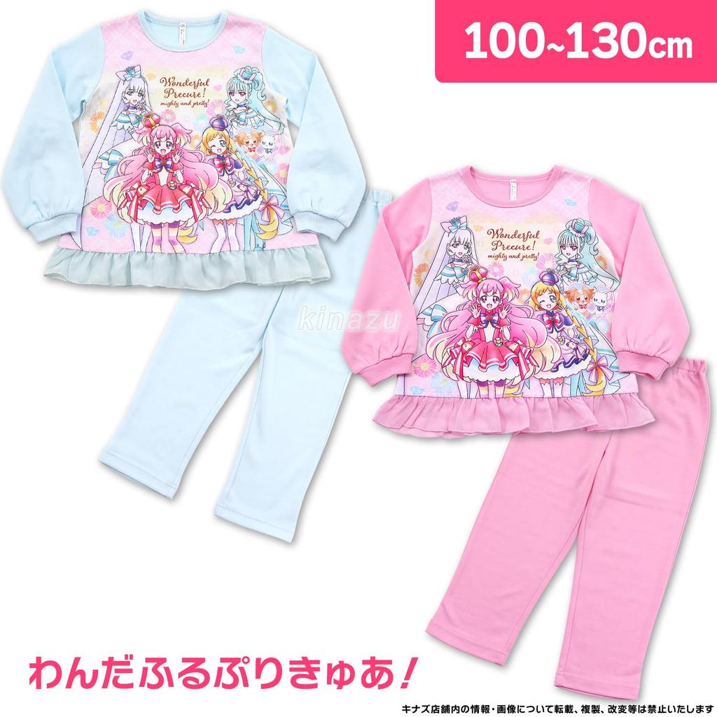 Замечательный узор PreCure Luminous Cardboard Knit 571 [Bandai] Пижама для девочек, A,