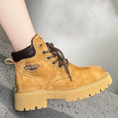 2025 новые мартинсы на скрытой платформе, уличные альпинистские ретро-вельветовые теплые ботинки в стиле милитари, короткие ботинки, британские ботинки-ревень