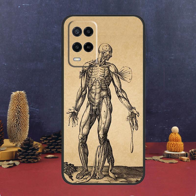 Анатомия человека для OPPO A58 A78 A98 A15 A16 A17 A76 A96 A77 A52 A72 A5 A9 A79 A94 A74 A57S A53S A54S чехол