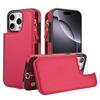 Кошелек на молнии с отделениями для карт, кожаный чехол для iPhone 16 Pro Max 15 Plus 14 13 12 11 XS XR, сумка-кошелек с ремешком на руку, чехол
