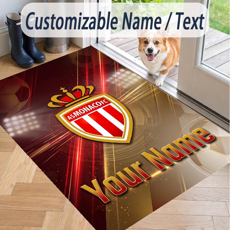 Custom Text Printed Rug Monaco FC Non Slip Floor Carpet For Home Room Decor