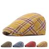 Клетчатый берет, женский весенне-летний кепка в британском стиле ретро, ​​молодежная плоская кепка, мужские кепки газетчика, шляпа водителя, шляпа плюща, шляпы художников Гэтсби