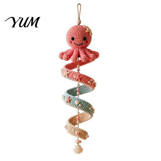 Craft Projects for Adults Ocean Animal Spiral Crochet Kit, Friends Ornament DIY Marine Creative Knitting Gift Enthusiasts Life Themed Kit Teens