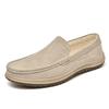 Men Walking Shoes Leather Light Colour Loafers Men Breathable All-match Flats Man Casual Slip On Driving Footwear Men Shoes
