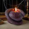 Halloween Snake Wrap Apple Candle Mold Handmade Aroma Gypsum Ornament Silicone Molds Halloween Candle Making Supplies