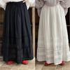 Johnature Elasticated Waist Summer Loose Retro Style Women Breathable Skirt Women