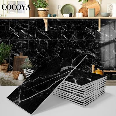 24/16/8 шт. Наклейки на стену из пенопласта, имитация мрамора, самоклеящиеся, фартук, стеновые панели для кухонного декора, обои