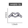 Skeleton Heart Gesture Enamel Pins Custom Love Even Dead Brooch Lapel Badge Punk Gothic Halloween Jewelry Gift for Lover Friend