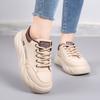 New Autumn Fashion Versatile Sports and Leisure Shoes Women's Wear-resistant Thick Baseplate Shoes Lightweight Soft-soled White Shoes