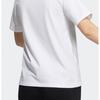 Adidas Футболка W Bos Tee с надписью в спортивном стиле и логотипом, круглым вырезом, коротким рукавом, женская футболка, белая HA3633