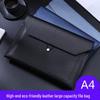 Large Capacity A4 Leather File Bag - Multifunctional Business Office Folder