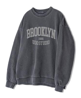 Худи оверсайз Brooklyn с пигментной окраской UNDEROFF