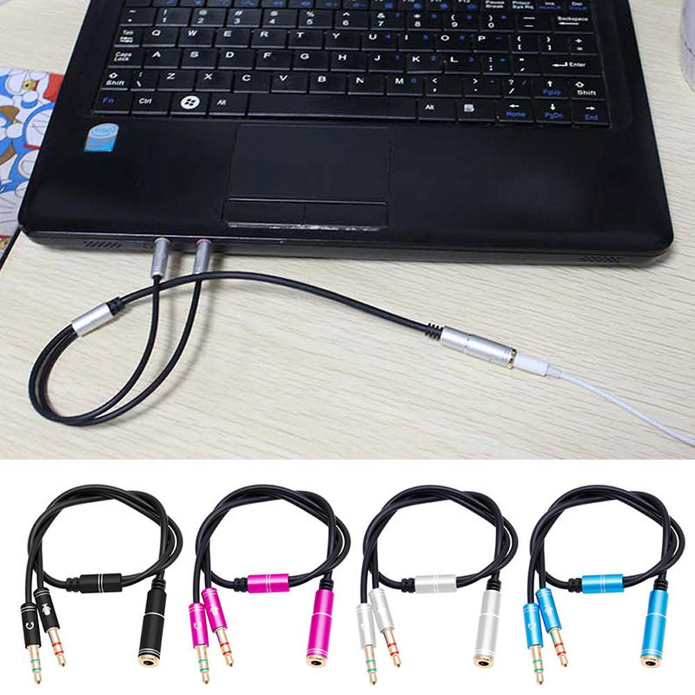 3.5mm Stereo Earphone Headphone Audio Splitter Jack 1 Female To 2 Male Adapter
