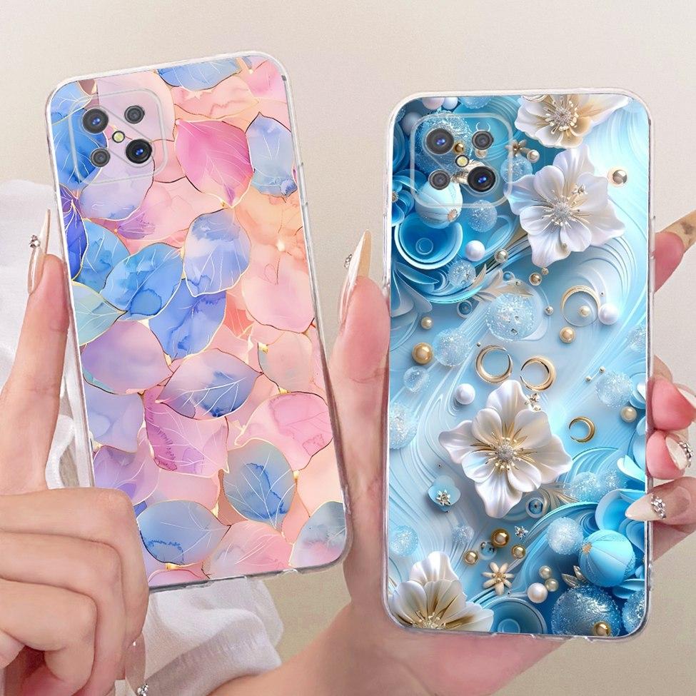Clear For Oppo Reno 4Z 5G Case CPH2065 Cute Cat Fashion Butterfly Funny Painted Cover For Oppo Reno4 Z 5G Phone Casing