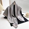 Literary Polka Dot Korean Version Printed Silk Scarf 90Cm Twill Silk Scarf Light Luxury Versatile Large Square Scarf Shawl Headscarf
