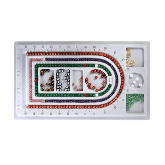 Bead Design Board DIY Jewelry Making Tray Flocked Bead Organizer Board for Necklace And Bracelet Beads Sorting And Stringing