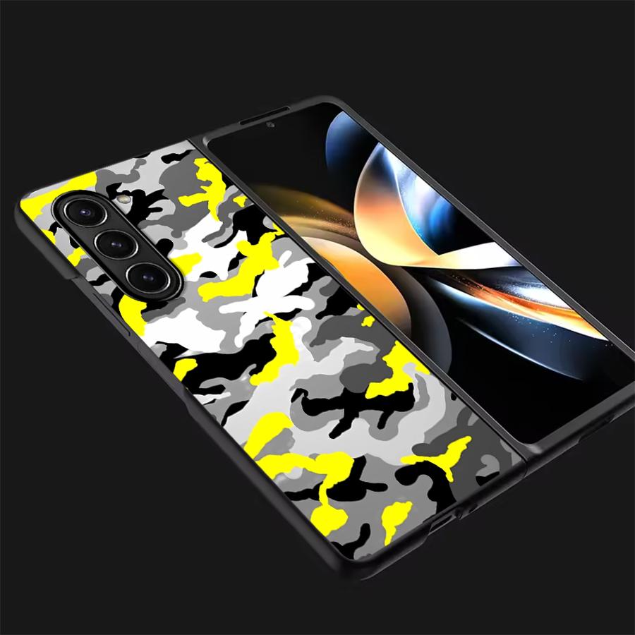 Задняя крышка-чехол для телефона Samsung Galaxy ZFold3 ZFold7 ZFold4 ZFold5 Z Fold 7 6 5 4 3 ZFold6 Камуфляжный узор