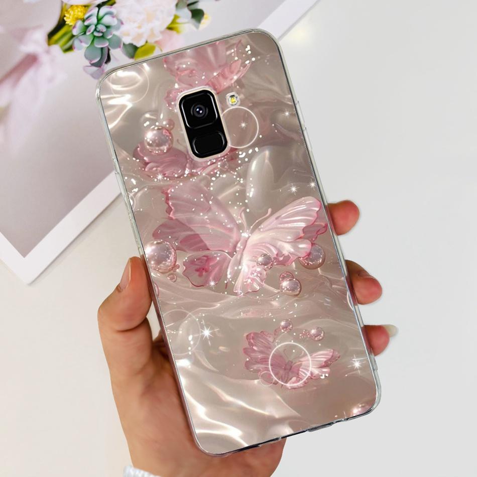 Для Samsung Galaxy A8 (2018) / A8+ (2018) Мягкий силиконовый TPU чехол SM-A730F A530F для Samsung A 8 A8 Plus, милые чехлы с мультяшными пандами