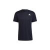 Adidas T Shirts Men's Ink Blue Crew Neck Moderate Straight Fit HB7465